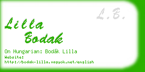 lilla bodak business card